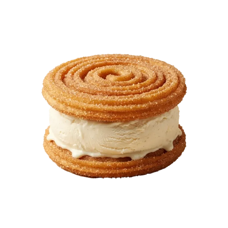Churros con Helado de Vainilla