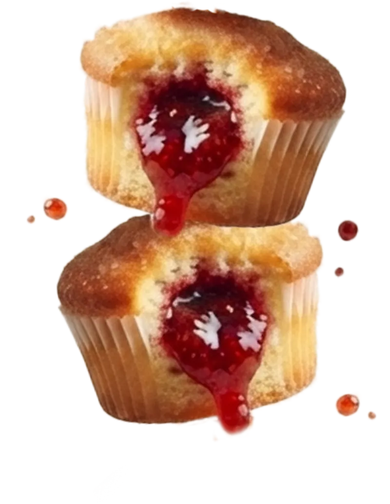 Cupcake Relleno de Mermelada de Fresa