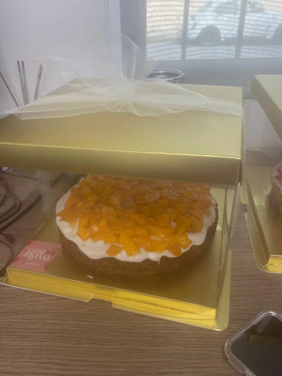 Cheesecake de mango entregado
